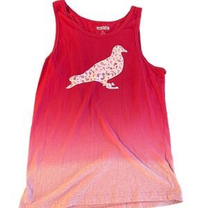 Staple Ombré Tank Top Red with Paisley Details